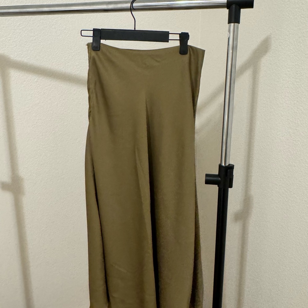 SHEIN Olive Midi Skirt
